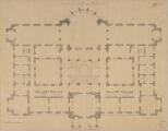 ouvrir dans la visionneuse : Palais du Rhin : fondations, rez de chaussée et premier étage plans [années 1890-1900].