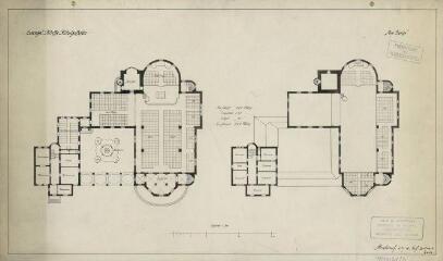 15 vues  - Projet Heinrich Backes et Otto Zache : façades, coupes, vues en plan. (ouvre la visionneuse)